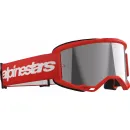 Alpinestars MX Brille Vision 3 Wordmark Rot verspiegelt...